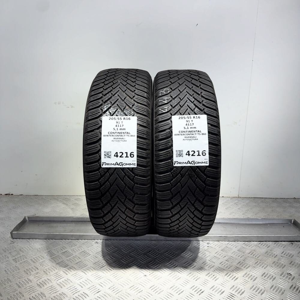 Gomme Usate 205 55 R16 91T Continental Wintercontact TS 860 73% Invernali