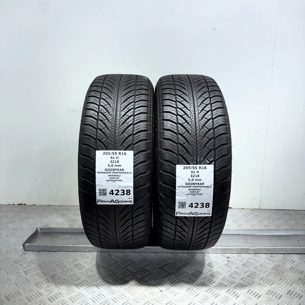 Gomme Usate 205 55 R16 91H Goodyear Ultragrip Performance RunFlat 71% Invernali