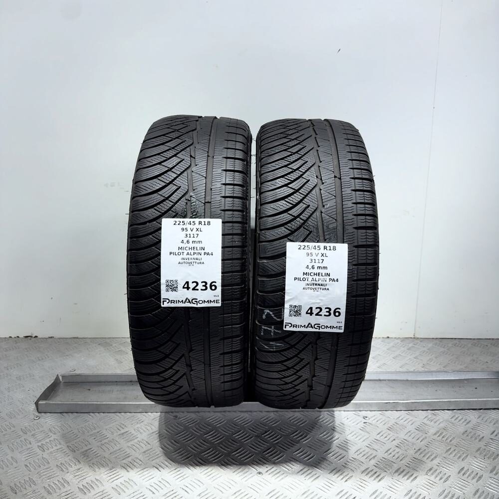 Gomme Usate 225 45 R18 95V XL Michelin Pilot Alpin PA4 Invernali