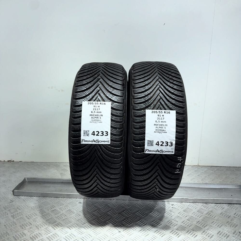 Gomme Usate 205 55 R16 91H Michelin Alpin 5 93% Invernali
