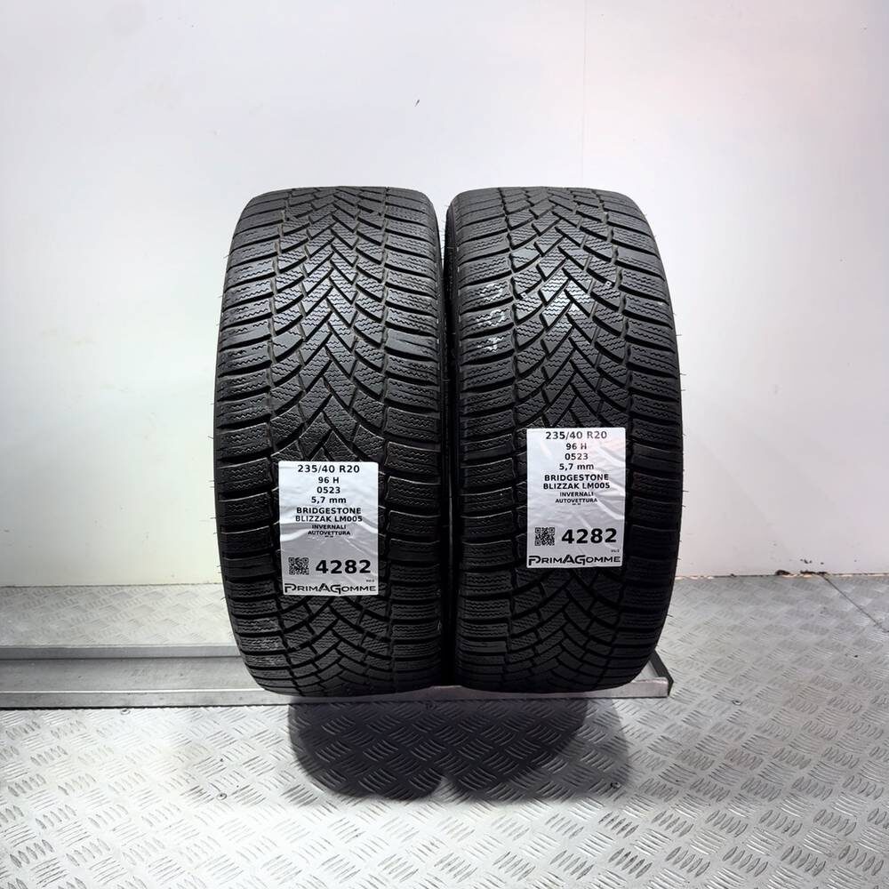 Gomme Usate 235 40 R20 96H Bridgestone Blizzak LM005 81% Invernali