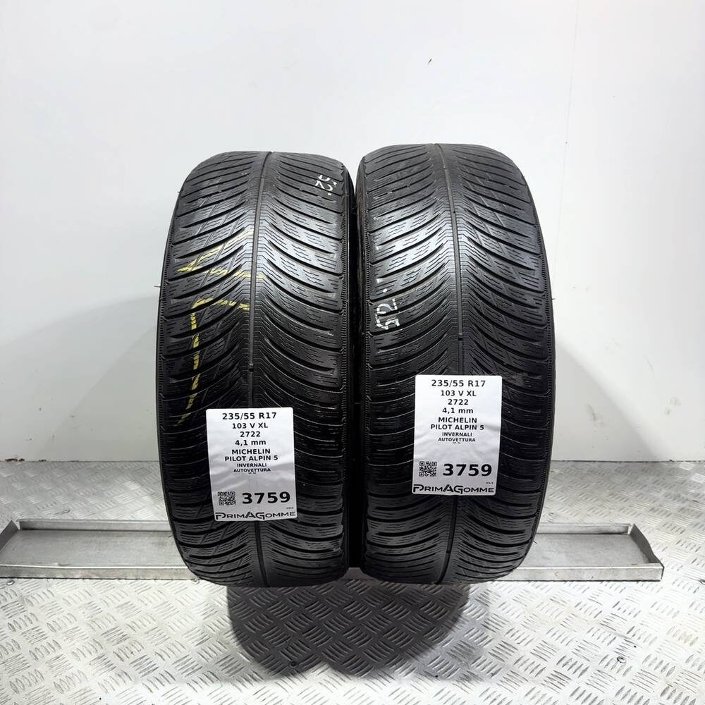 Gomme Usate 235 55 R17 103V XL Michelin Pilot Alpin 5 Invernali