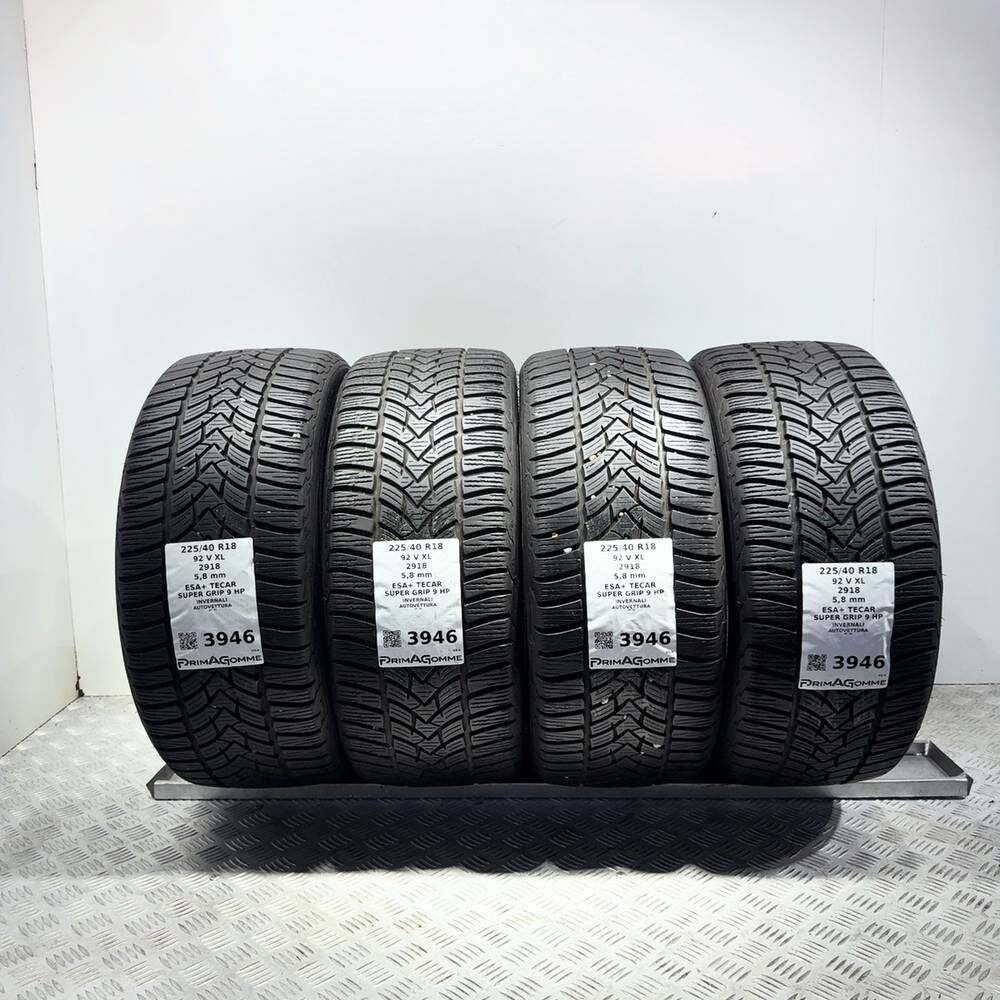 Gomme Usate 225 40 R18 92V XL Esa+ Tecar Super Grip 9 HP 83% Invernali