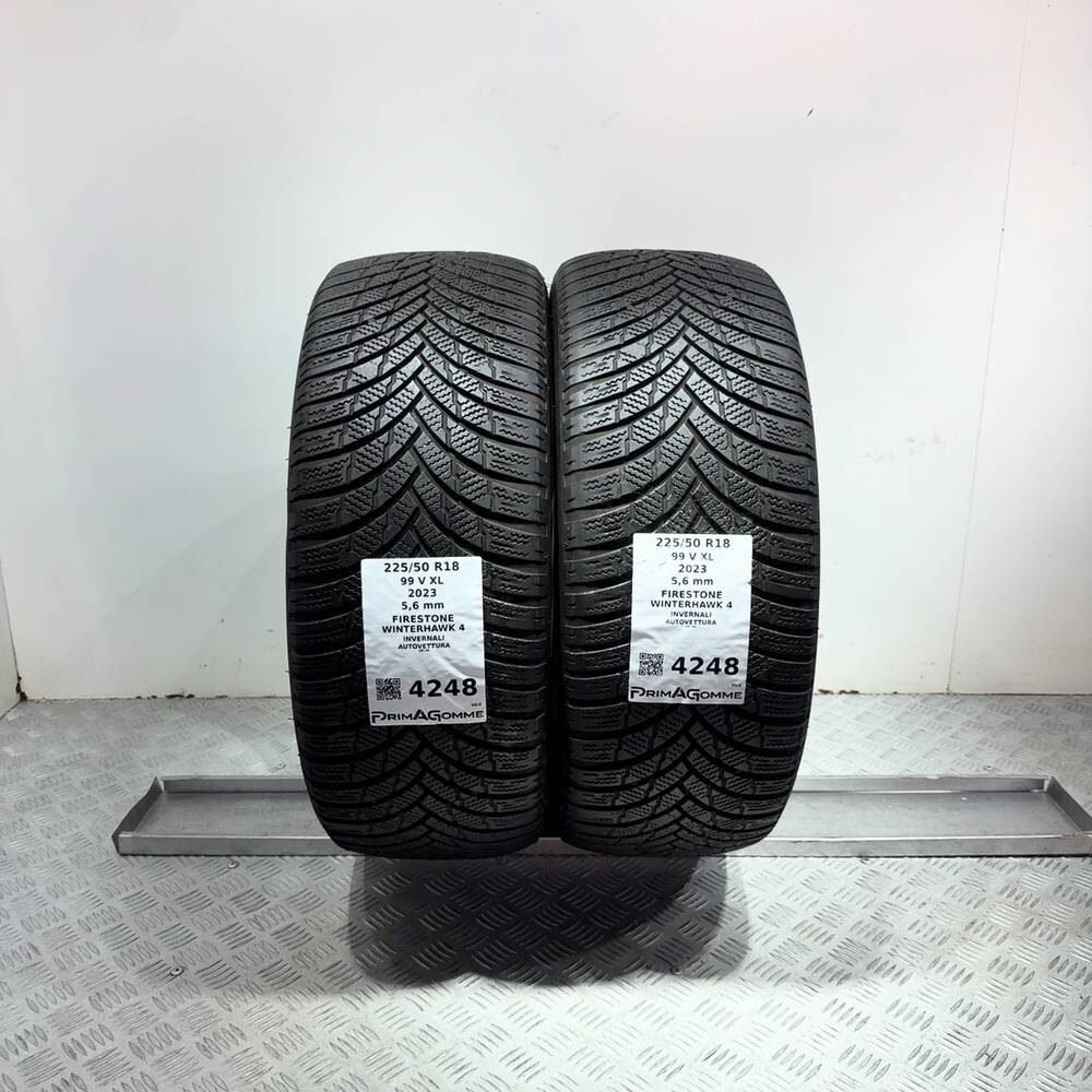 Gomme Usate 225 50 R18 99V XL Firestone Winterhawk 4 80% Invernali