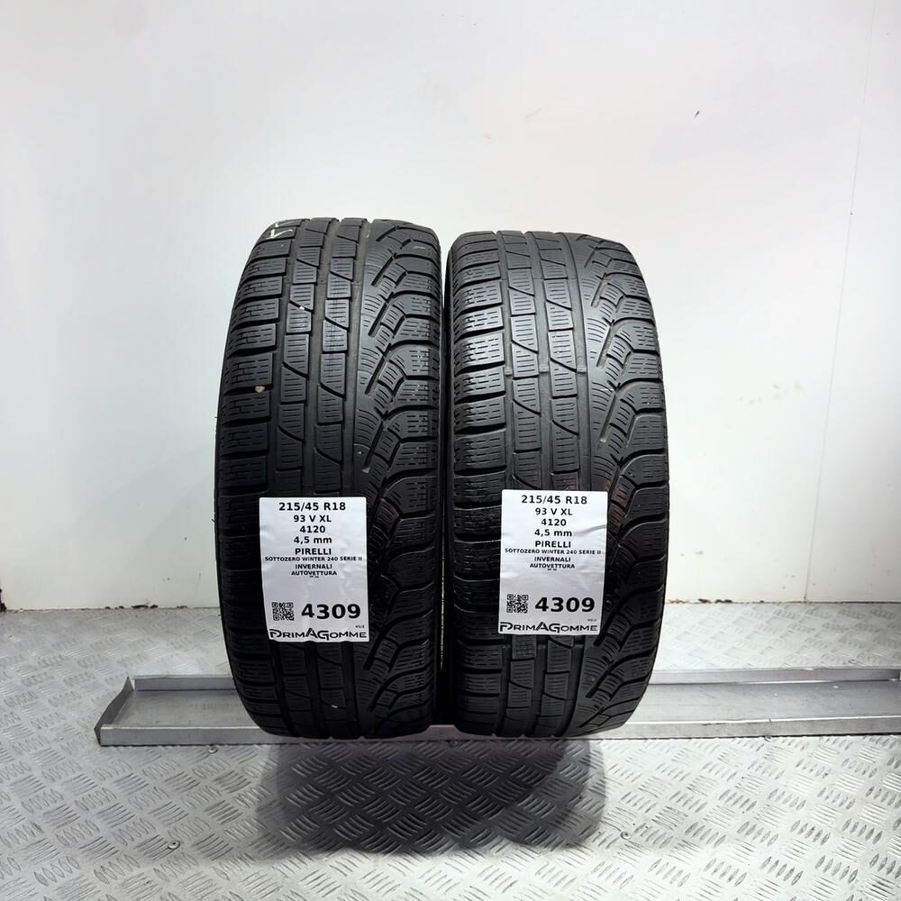 Gomme Usate 215 45 R18 XL 93V Pirelli Sottozero Winter 240 Serie II Invernali