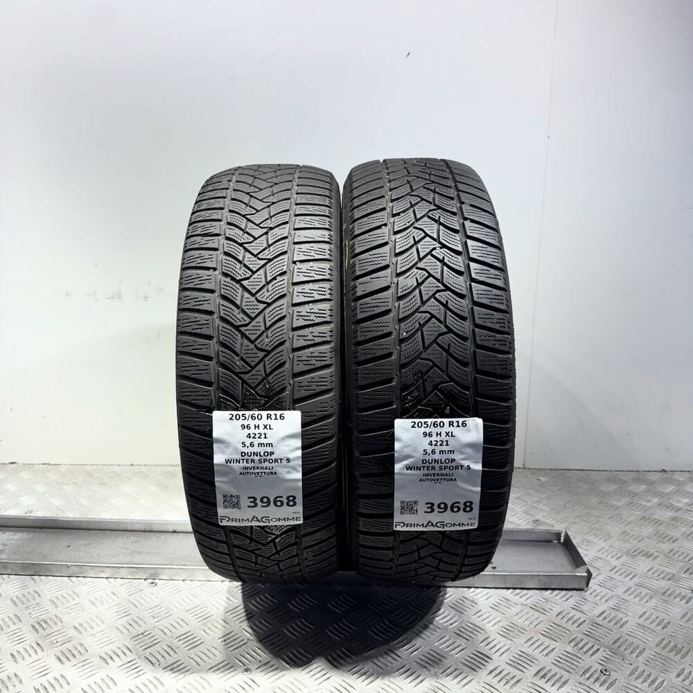 Gomme Usate 205 60 R16 96H XL Dunlop Winter Sport 5 80% Invernali