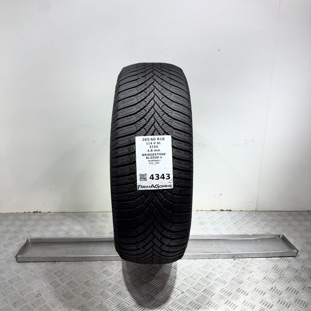 Gomma Usata 265 60 R18 114V XL Bridgestone Blizzak 6 Invernale