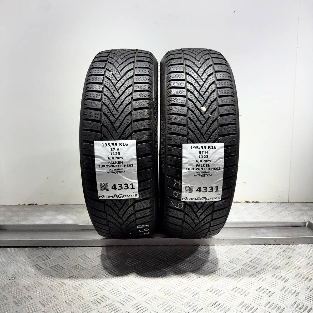 Gomme Usate 195 55 R16 87H Falken Eurowinter HS02 91% Invernali