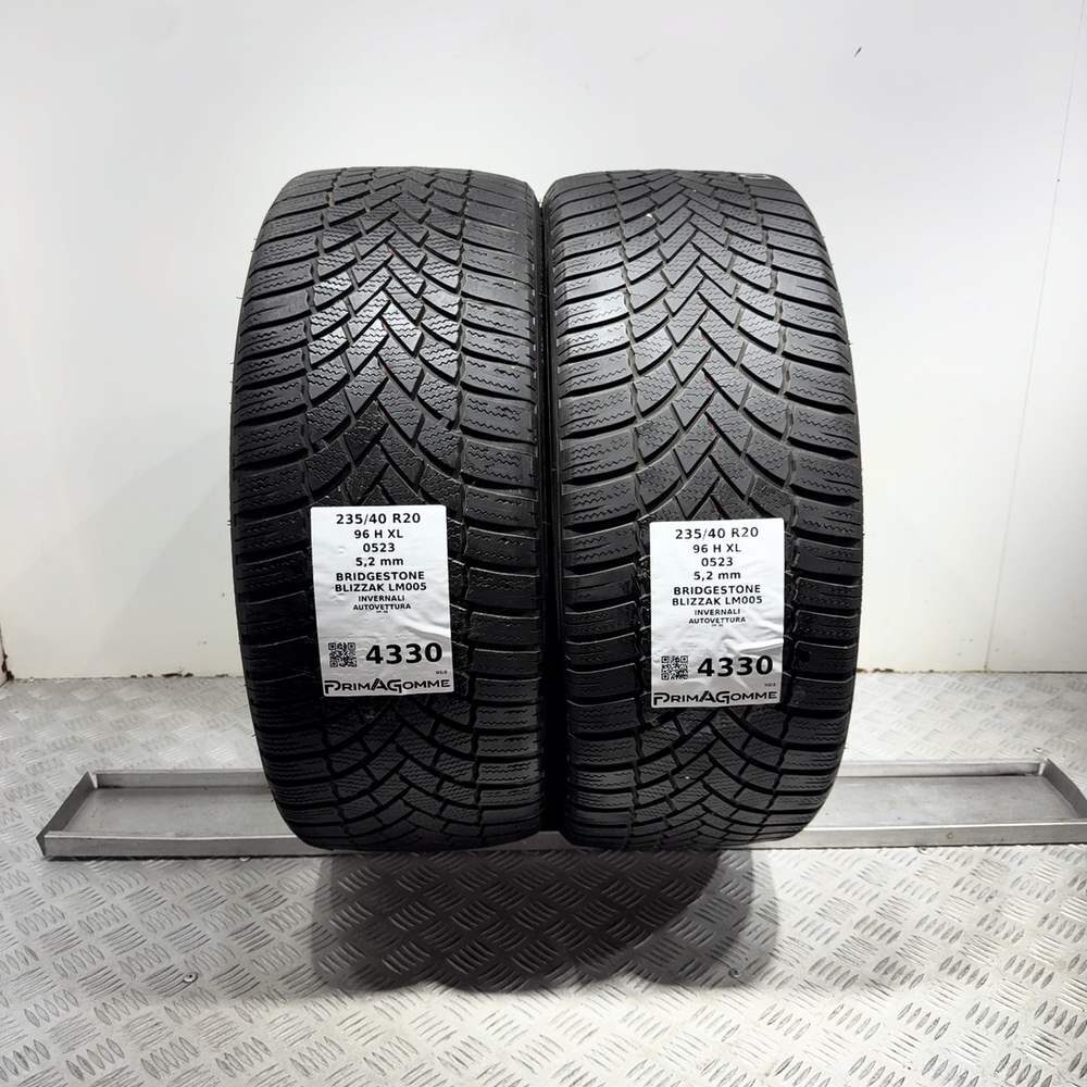 Gomme Usate 235 40 R20 96H XL Bridgestone Blizzak LM005 74% Invernali