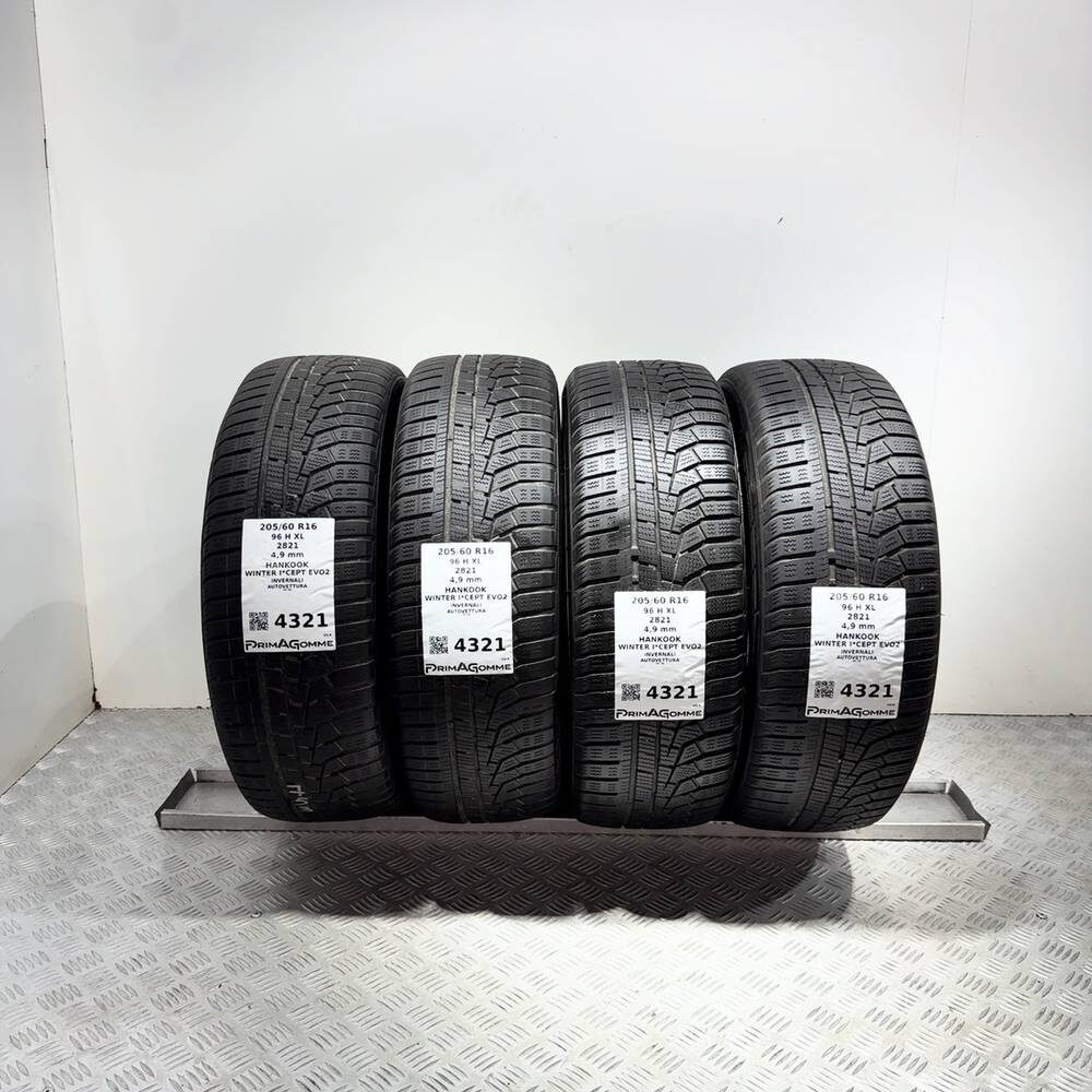 Gomme Usate 205 60 R16 XL 96H Hankook Winter I*Cept Evo2 Invernali