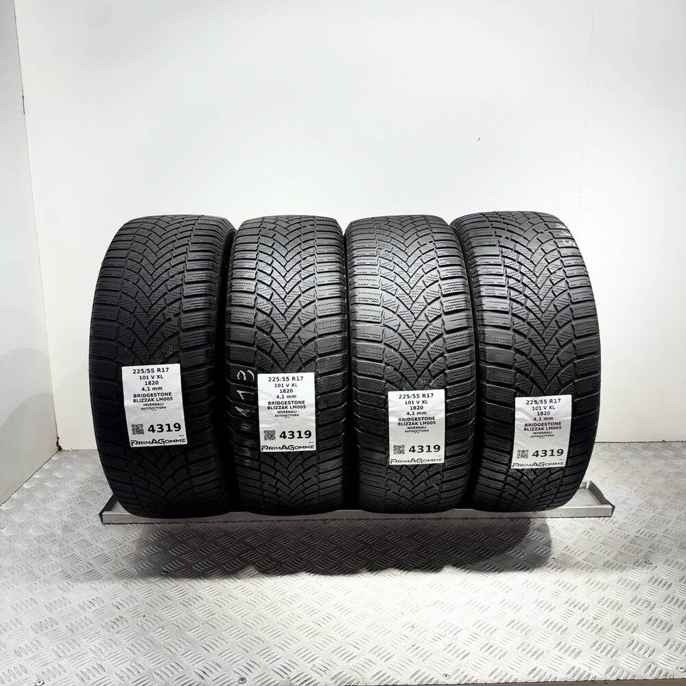Gomme Usate 225 55 R17 XL 101V Bridgestone Blizzak LM005 Invernali