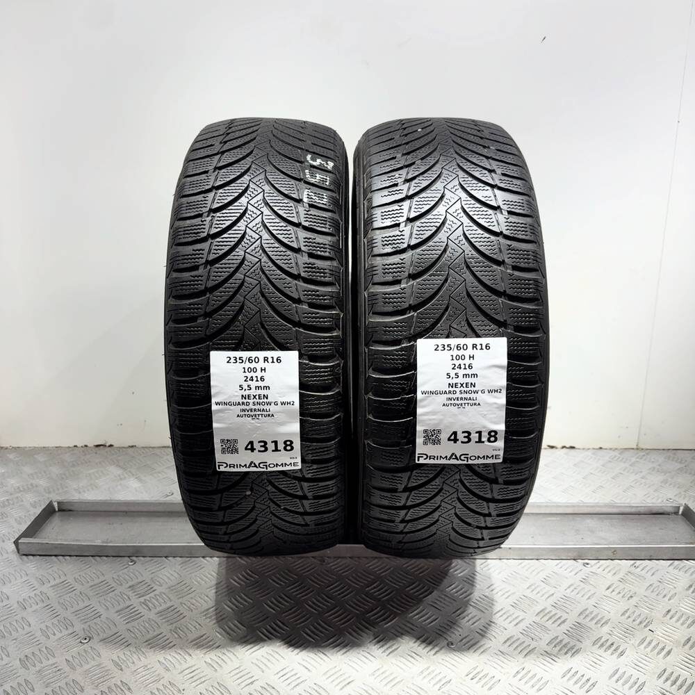 Gomme Usate 235 60 R16 100H Nexen Winguard Snow’G WH2 79% Invernali