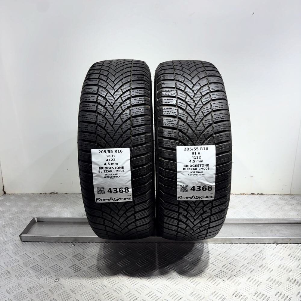 Gomme Usate 205 55 R16 91H Bridgestone Blizzak LM005 Invernali