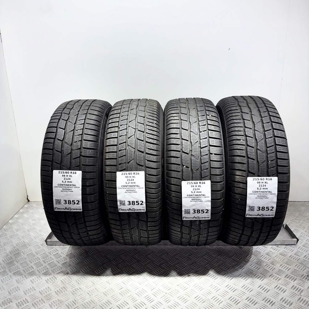 Gomme Usate 215 60 R16 99H XL Continental Contiwintercontact TS830P Invernali