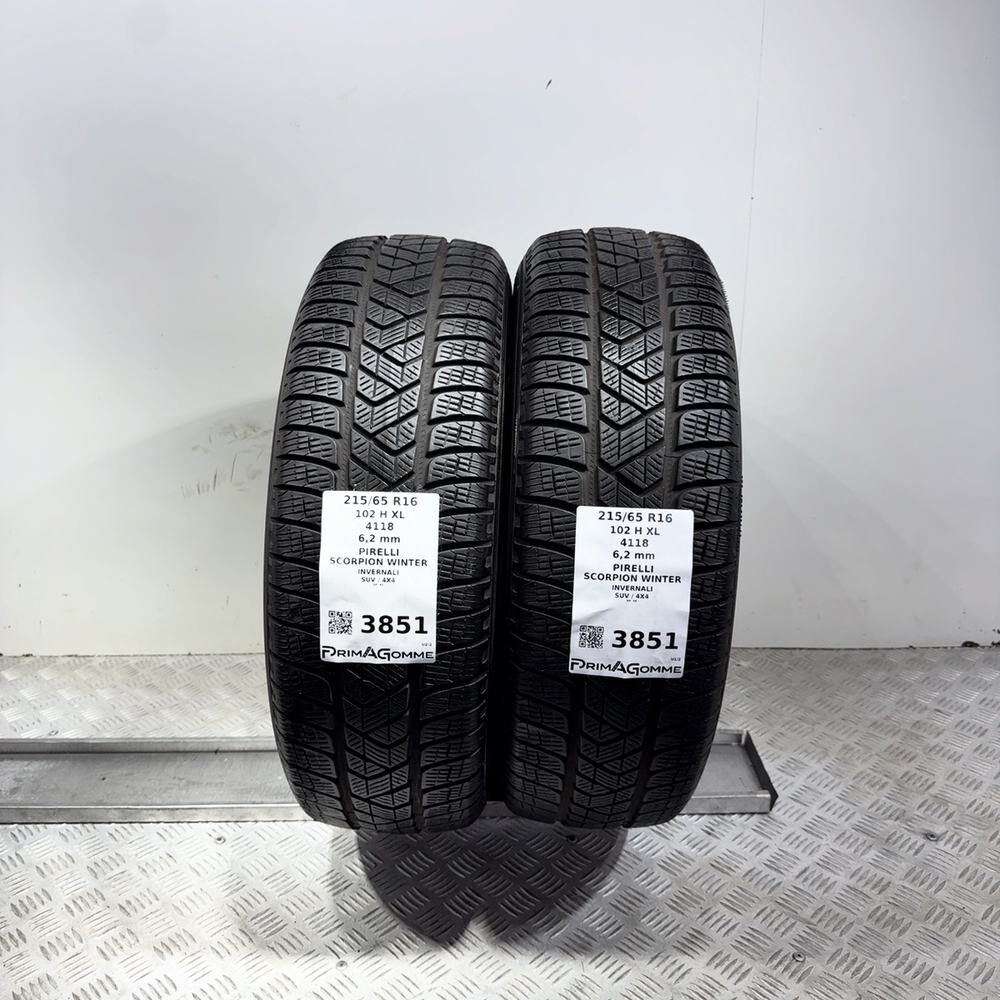 Gomme Usate 215 65 R16 102H XL Pirelli Scorpion Winter 89% Invernali