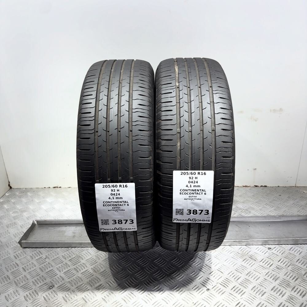 Gomme Usate 205 60 R16 92H Continental Ecocontact 6 Estive