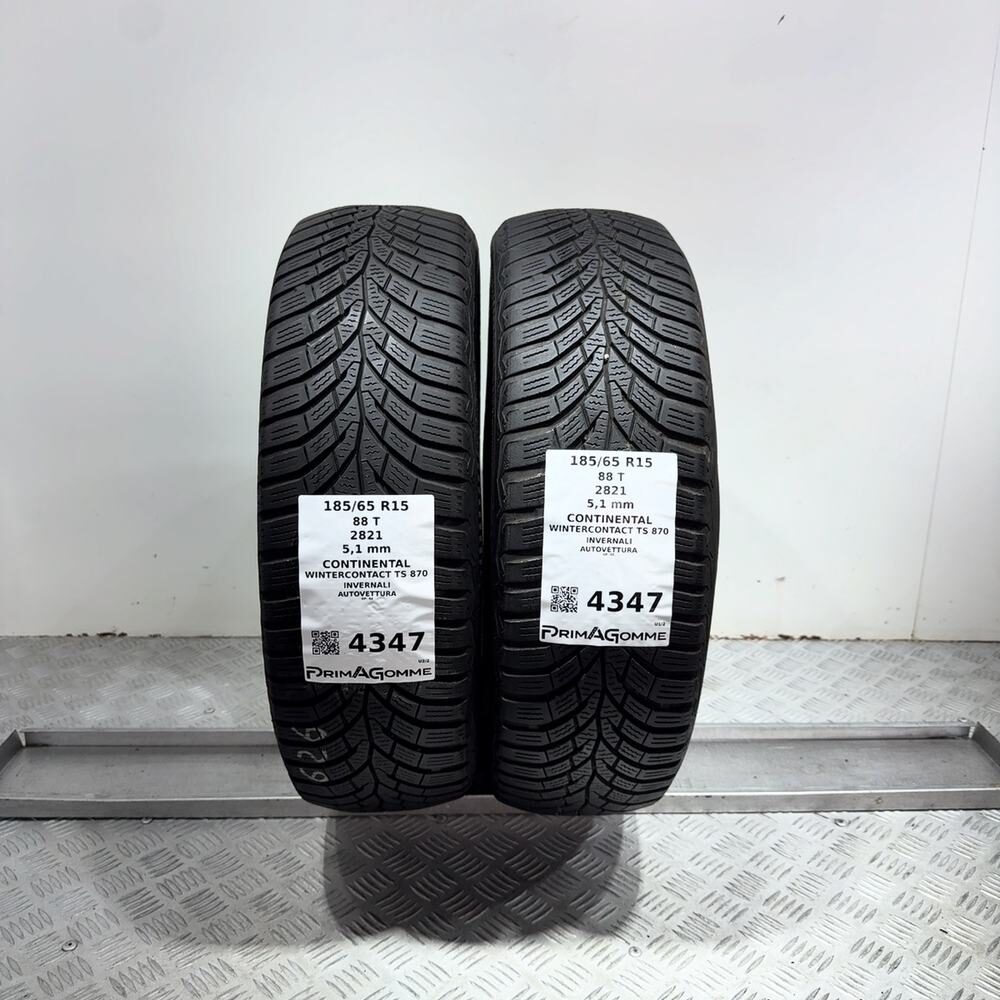 Gomme Usate 185 65 R15 88T Continental Wintercontact TS 870 73% Invernali