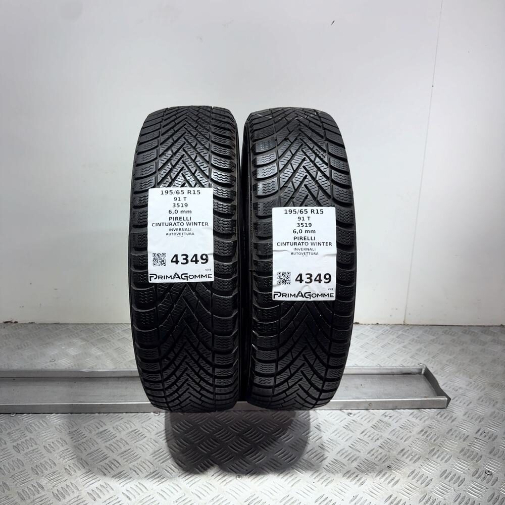 Gomme Usate 195 65 R15 91T Pirelli Cinturato Winter 86% Invernali