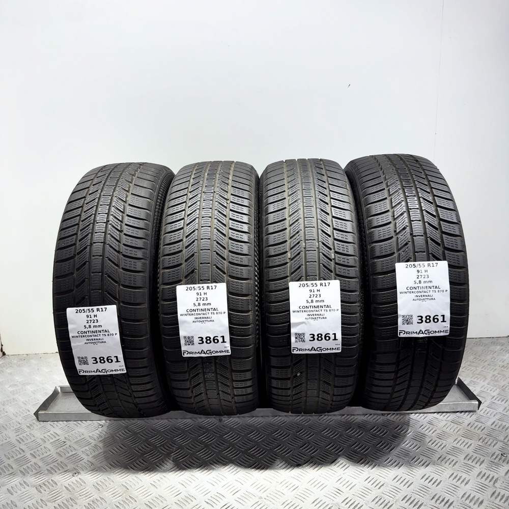 Gomme Usate 205 55 R17 91H Continental Wintercontact TS 870 P 83% Invernali