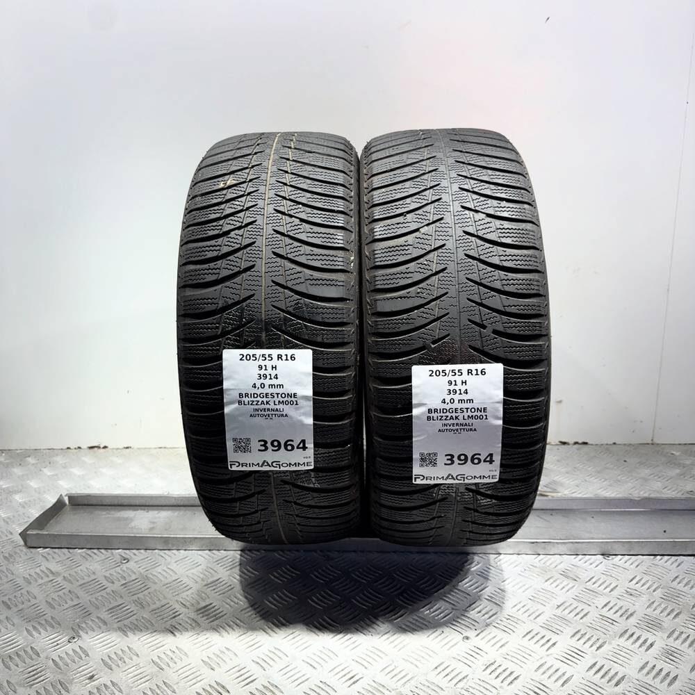 Gomme Usate 205 55 R16 91H Bridgestone Blizzak LM001 Invernali