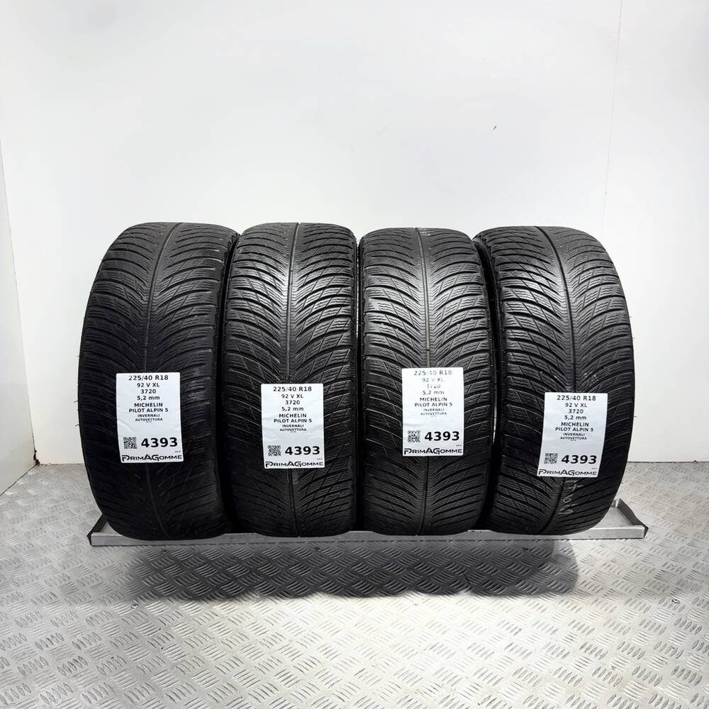 Gomme Usate 225 40 R18 92V XL Michelin Pilot Alpin 5 74% Invernali