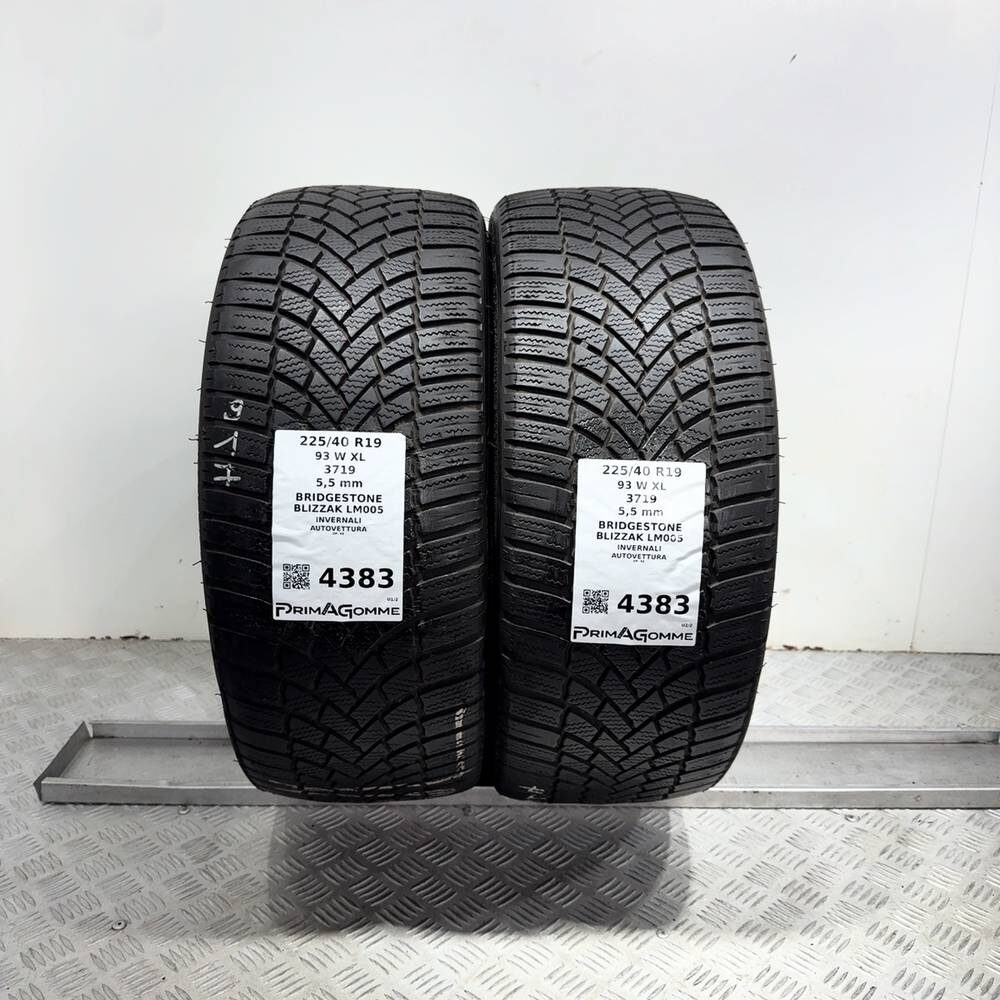 Gomme Usate 225 40 R19 93W XL Bridgestone Blizzak LM005 79% Invernali