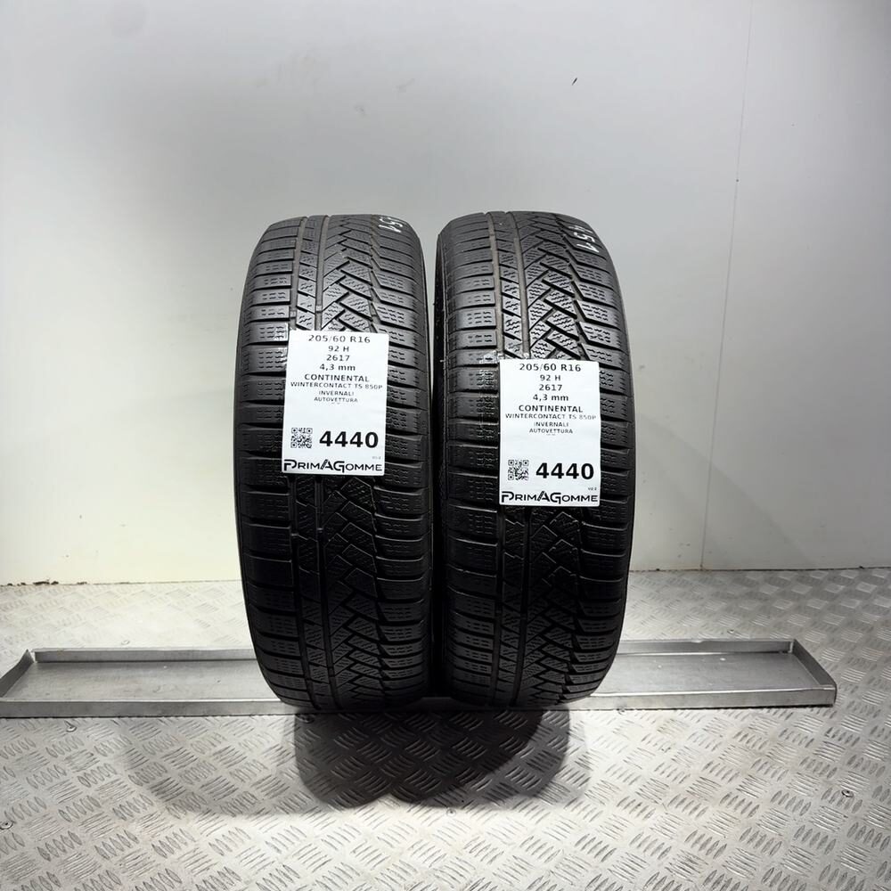Gomme Usate 205 60 R16 92H Continental Wintercontact TS 850P Invernali