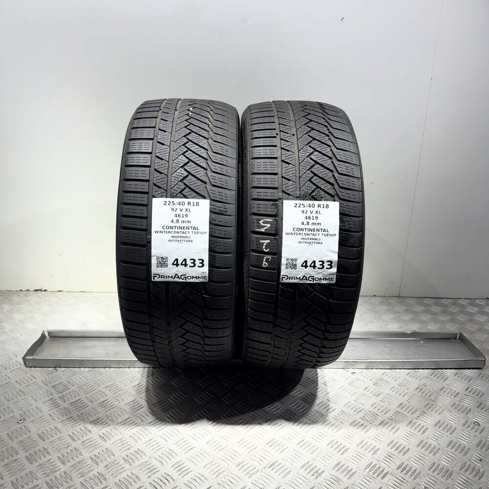 Gomme Usate 225 40 R18 92V XL Continental Wintercontact TS850P Invernali