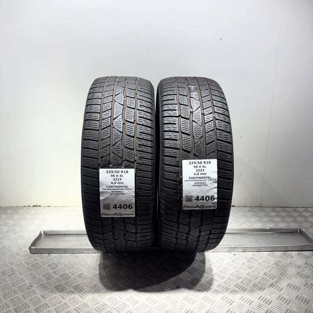 Gomme Usate 225 50 R18 99H XL Continental Contiwintercontact TS830 P Invernali