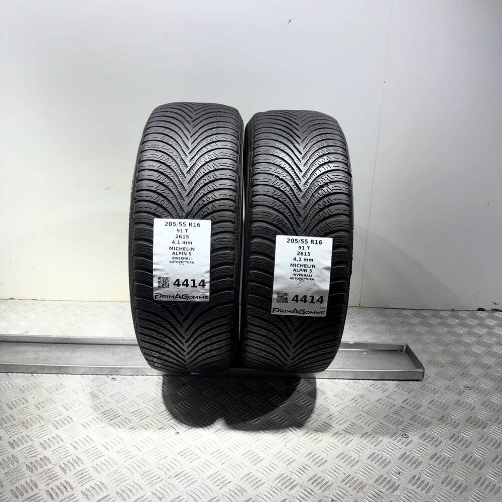 Gomme Usate 205 55 R16 91T Michelin Alpin 5 Invernali