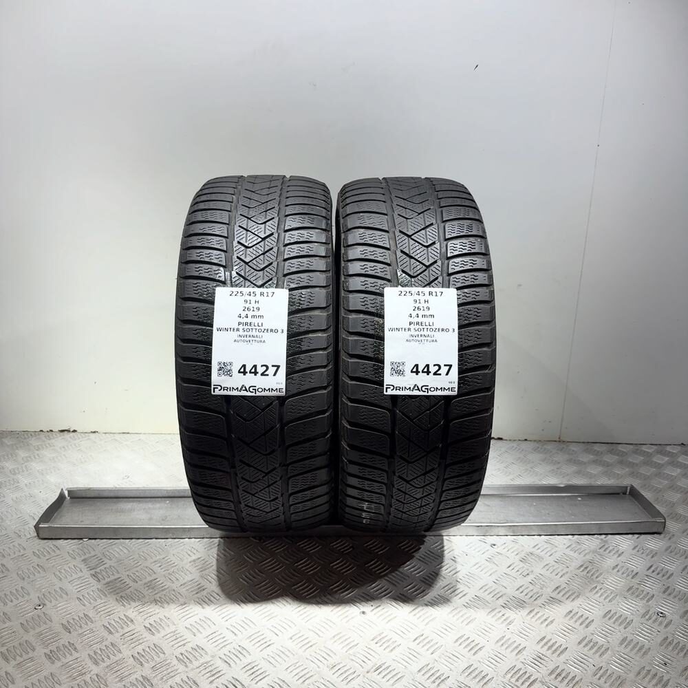 Gomme Usate 225 45 R17 91H Pirelli Winter Sottozero 3 Invernali