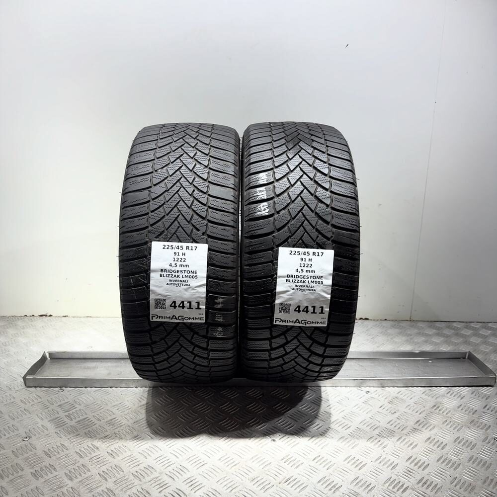 Gomme Usate 225 45 R17 91H Bridgestone Blizzak LM005 Invernali