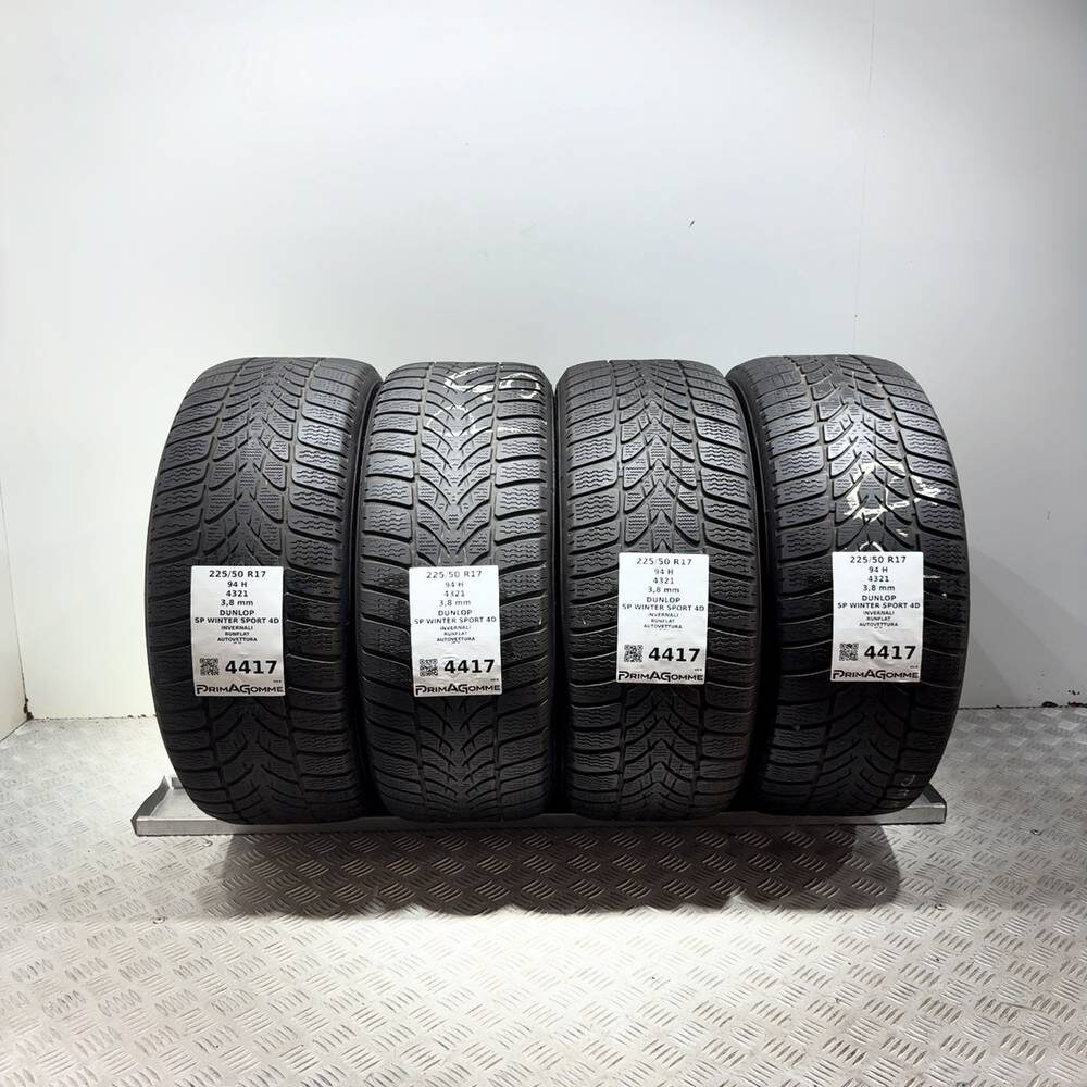 Gomme Usate 225 50 R17 94H Dunlop SP Winter Sport 4D RunFlat Invernali