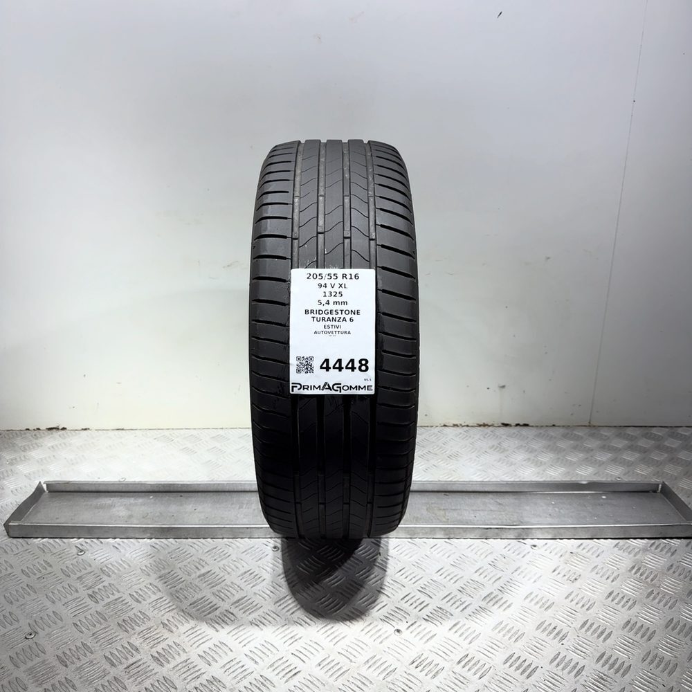 Gomma Usata 205 55 R16 94V XL Bridgestone Turanza 6 77% Estivo