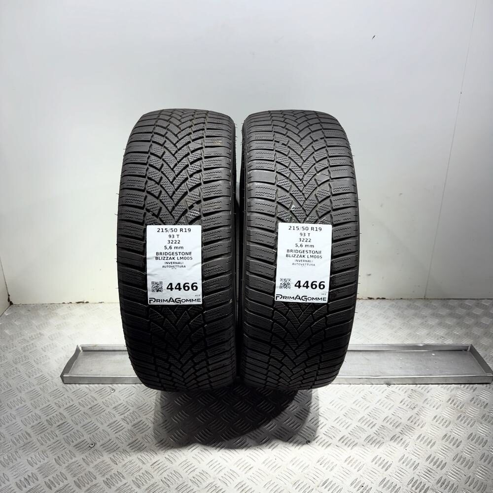 Gomme Usate 215 50 R19 93T Bridgestone Blizzak LM005 80% Invernali