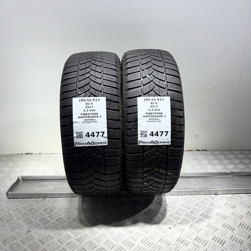 Gomme Usate 195 55 R15 85H Firestone Winterhawk 3 Invernali