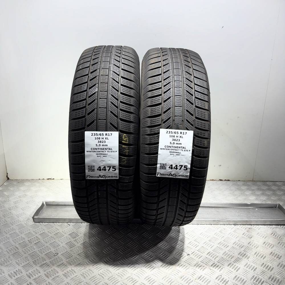 Gomme Usate 235 65 R17 108H XL Continental Wintercontact TS 870 P 71% Invernali
