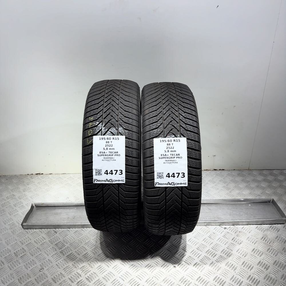 Gomme Usate 195 60 R15 88T Esa+ Tecar Supergrip Pro 83% Invernali