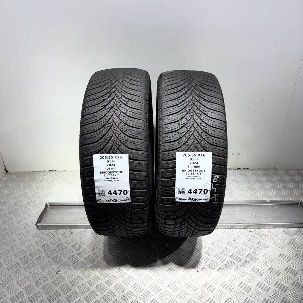 Gomme Usate 205 55 R16 91H Bridgestone Blizzak 6 Invernali