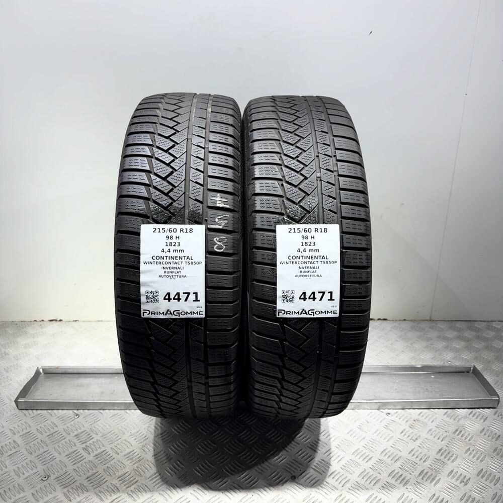 Gomme Usate 215 60 R18 98H Continental Wintercontact TS850P RunFlat Invernali