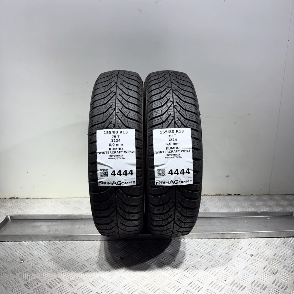 Gomme Usate 155 80 R13 79T Kumho Wintercraft WP52 86% Invernali