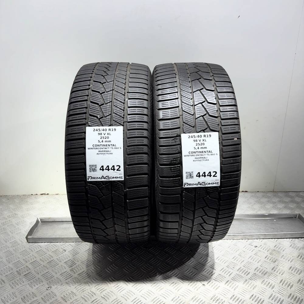 Gomme Usate 245 40 R19 98V XL Continental Wintercontact TS 860 S 77% Invernali