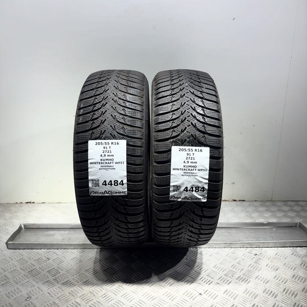 Gomme Usate 205 55 R16 91T Kumho Wintercraft WP51 Invernali