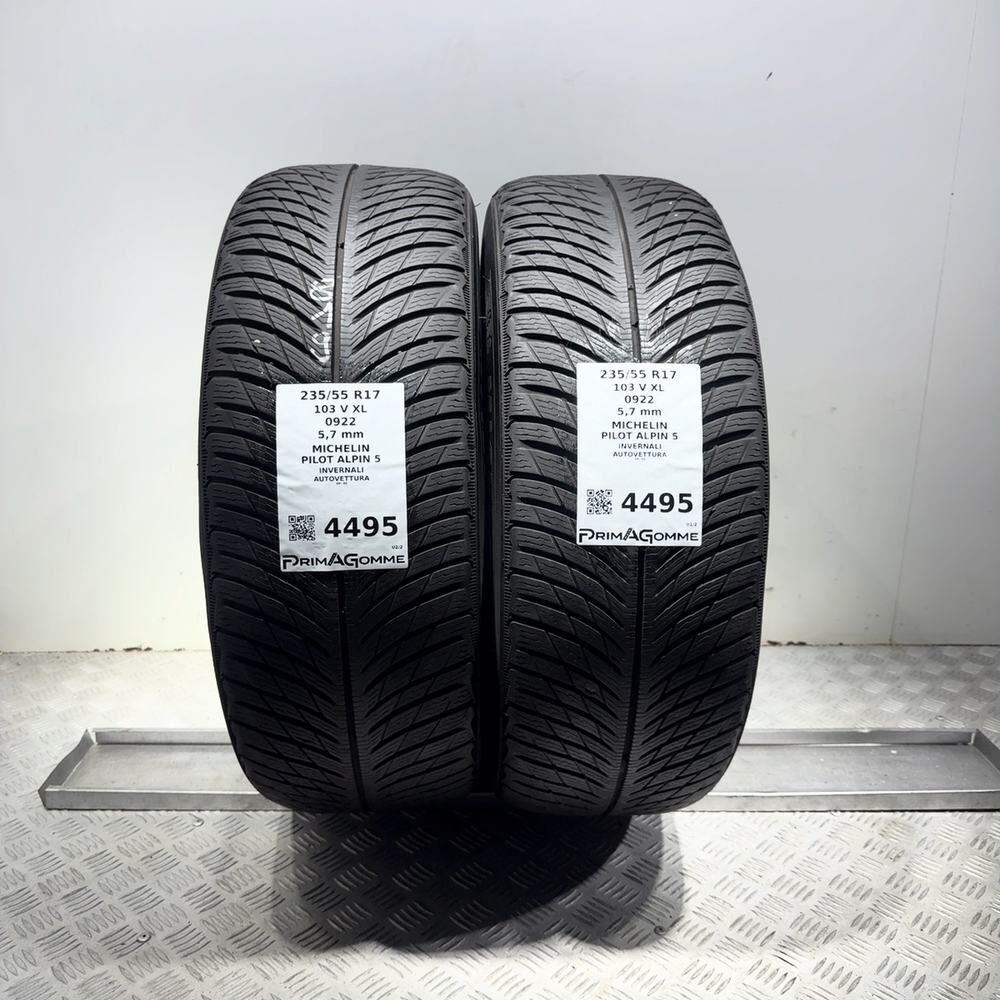 Gomme Usate 235 55 R17 103V XL Michelin Pilot Alpin 5 81% Invernali