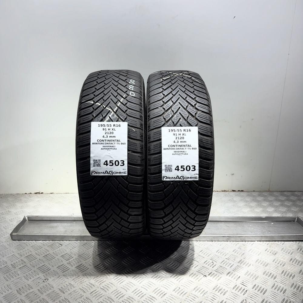 Gomme Usate 195 55 R16 XL 91H Continental Wintercontact TS 860 Invernali