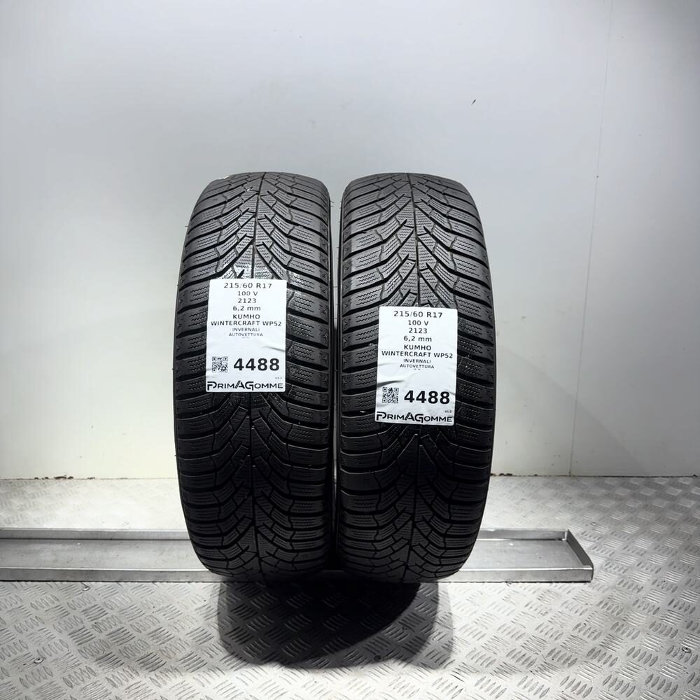 Gomme Usate 215 60 R17 100V Kumho Wintercraft WP52 89% Invernali