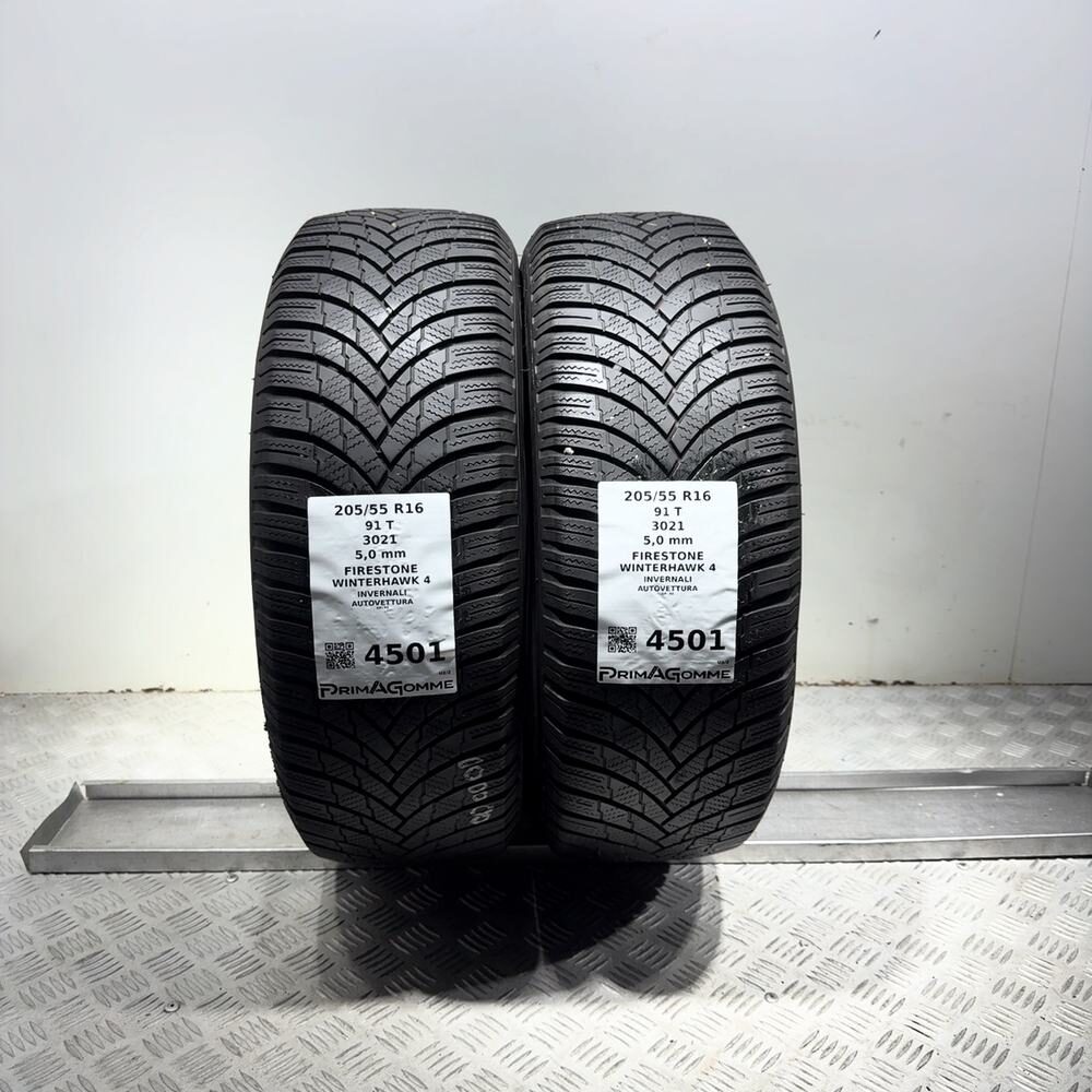 Gomme Usate 205 55 R16 91T Firestone Winterhawk 4 71% Invernali