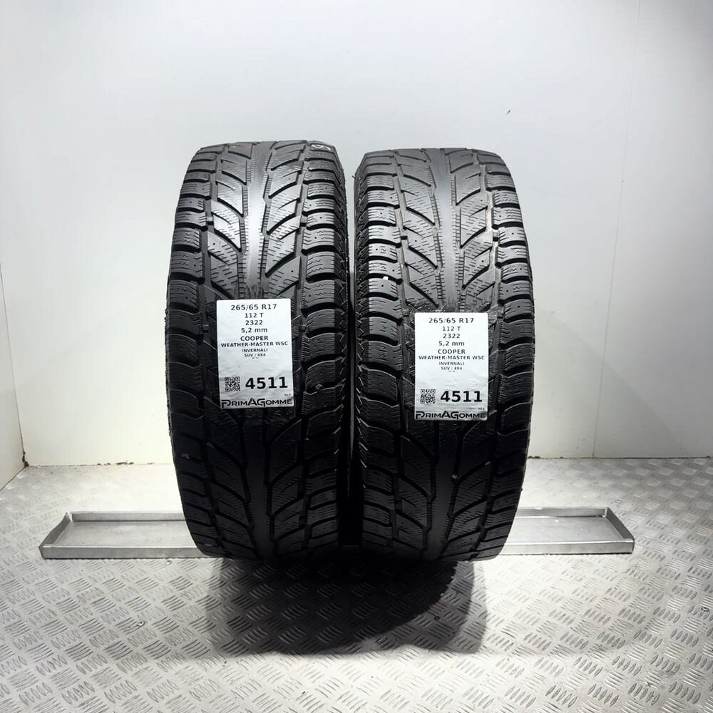 Gomme Usate 265 65 R17 112T Cooper Weather-Master Wsc 74% Invernali