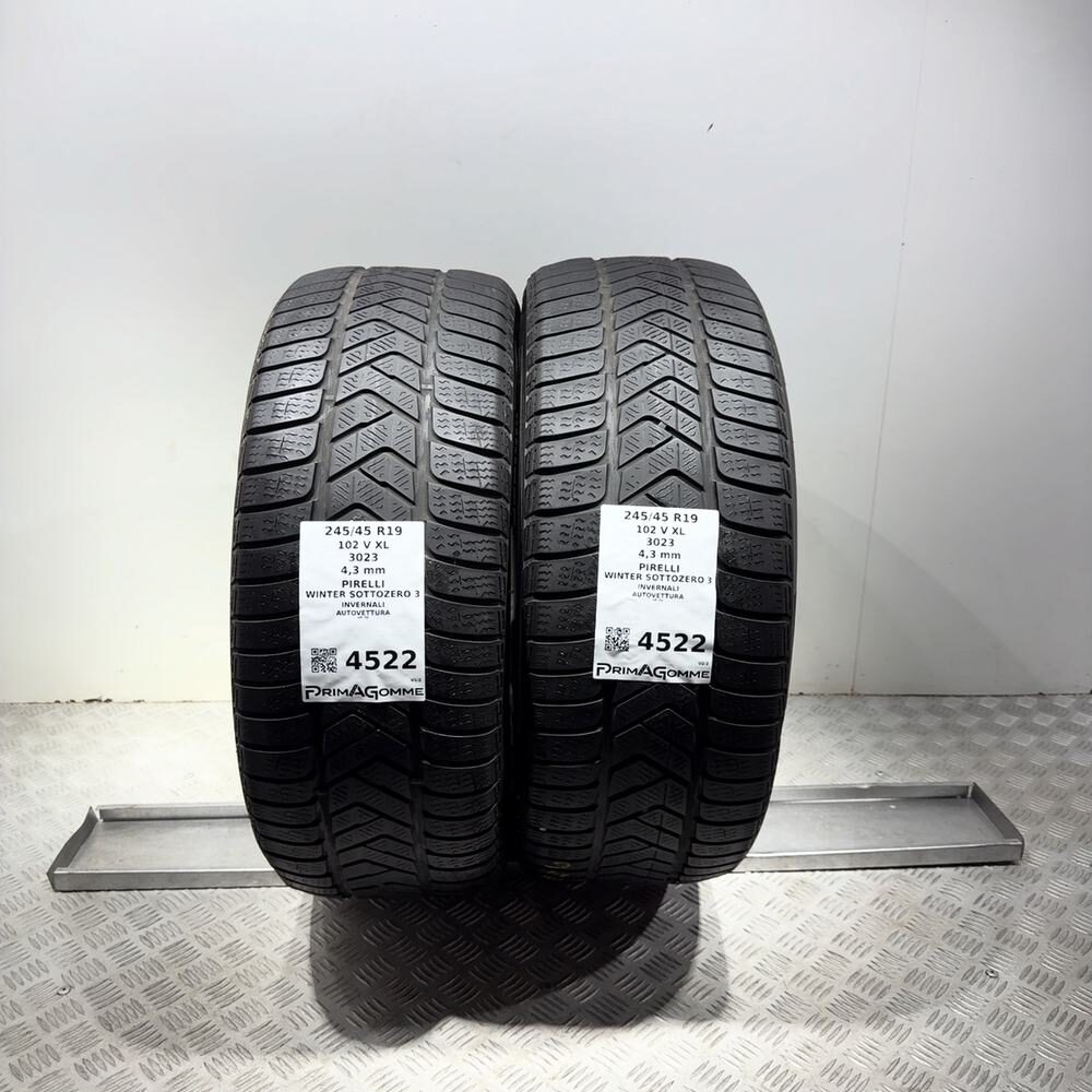 Gomme Usate 245 45 R19 102V XL Pirelli Winter Sottozero 3 Invernali