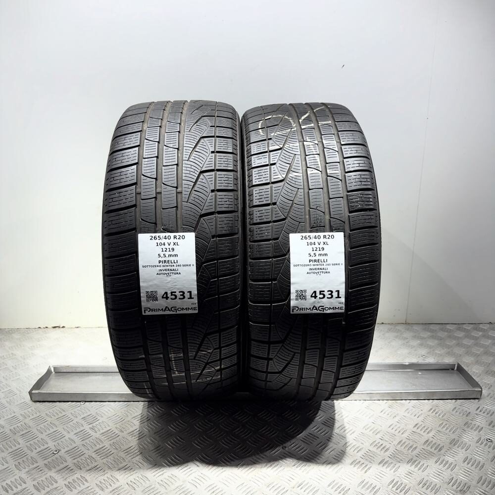 Gomme Usate 265 40 R20 104V XL Pirelli Sottozero Winter 240 Serie II Invernali
